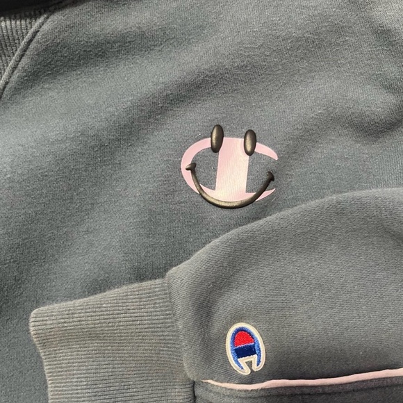 Champion Women's Dark Teal Sweatshirt - Picture 3 of 3
